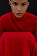 Vestido Tricô Babado Cone