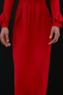 Vestido Tricô Babado Cone