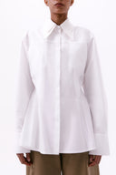 Camisa Acinturada Com Detalhes De Tricô