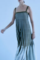 Vestido Tricô Listras Com Alças