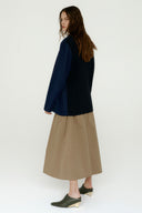Blazer Jeans Com Tricô
