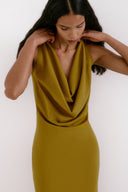 Vestido Drapeado em Tricô