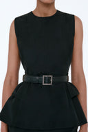 Blusa De Nylon Com Basque