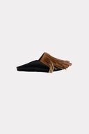 Sapato Mule De Couro Franjas