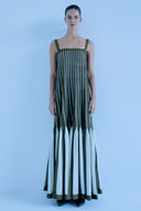 Vestido Tricô Listras Com Alças