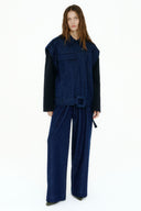 Jaqueta Jeans Com Tricô