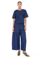 T-Shirt Jeans Com Tricô