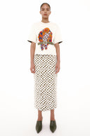 T-Shirt Tricô Jacquard Pássaro