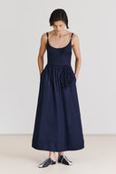 Vestido Corseletado com Broche Removível